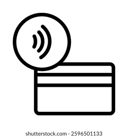 Contactless Pay icon illustration in line style. Perfect for website mobile app presentation. Suitable for any user interface and user experience