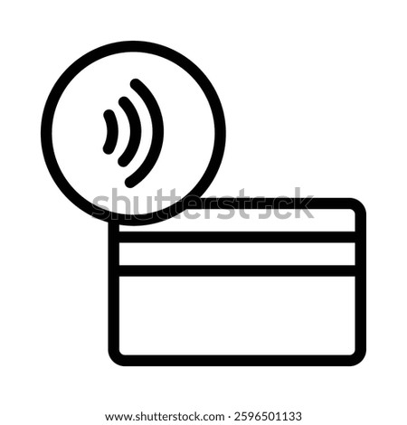 Contactless Pay icon illustration in line style. Perfect for website mobile app presentation. Suitable for any user interface and user experience