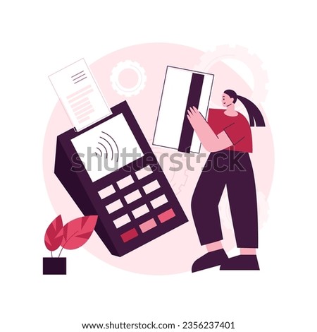Contactless payment abstract concept vector illustration. Contactless technology, payment system, smartphone banking application, paypass solution, smartwatch purchase method abstract metaphor.