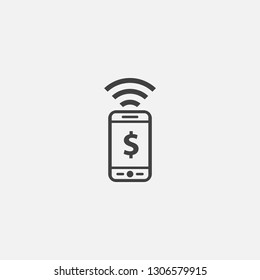 contactless payment base icon. Simple sign illustration. contactless payment symbol design. Can be used for web, print and mobile