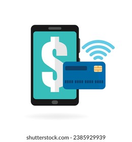 contactless payment business icon concept