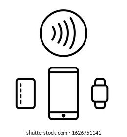 contactless payment icon card phone watch vector isolated - Powered by Shutterstock - Get 15% off with code: PIKWIZARD15
