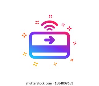 Contactless payment icon. Credit card sign. Finance symbol. Dynamic shapes. Gradient design contactless payment icon. Classic style. Vector
