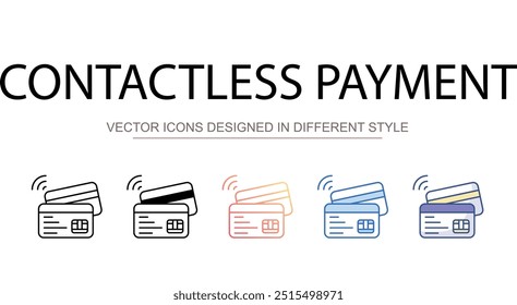 Diseño de icono de pago sin contacto con fondo blanco ilustración de stock