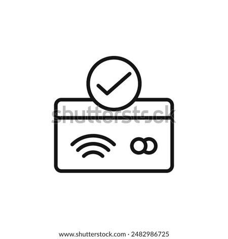 Contactless Payment icon logo sign vector outline