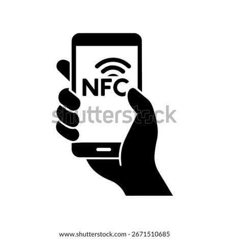 Contactless payment icon NFC icon payment with mobile phone vector
