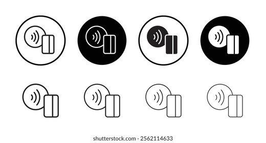Contactless Payment icon Outline vector for web ui