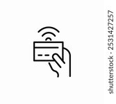 contactless payment icon sign vector