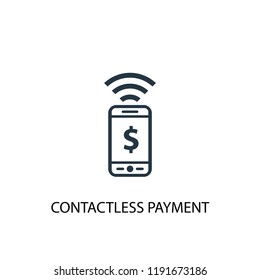 contactless payment icon. Simple element illustration. contactless payment concept symbol design. Can be used for web and mobile.