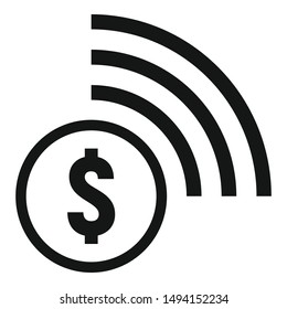 Contactless payment icon. Simple illustration of contactless payment vector icon for web design isolated on white background
