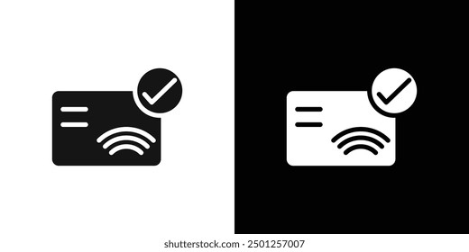 Contactless Payment icon Symbol mark in filled style