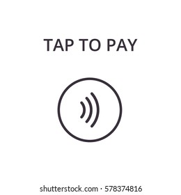 Contactless Payment Icon. Tap To Pay Concept - Vector Sign.