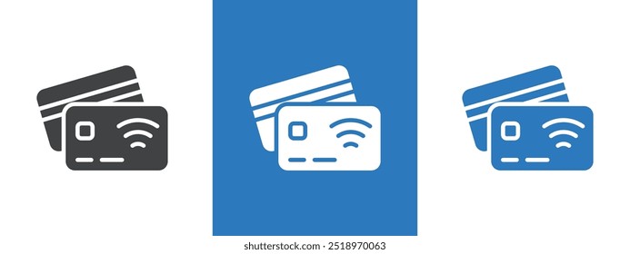 Ícone de pagamento sem contato ilustração da linha fina
