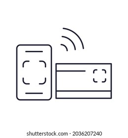 Contactless payment icons symbol vector elements for infographic web