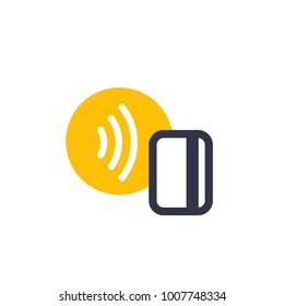 Contactless payment with nfc card icon