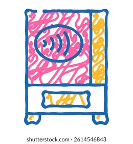 contactless payment pay pass doodle icon sketch vector. contactless payment pay pass sign. isolated symbol illustration