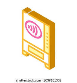 contactless payment pay pass isometric icon vector. contactless payment pay pass sign. isolated symbol illustration