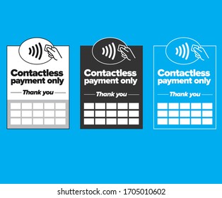 Contactless payment poster with logo position