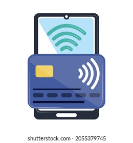 contactless payment purchase icon style