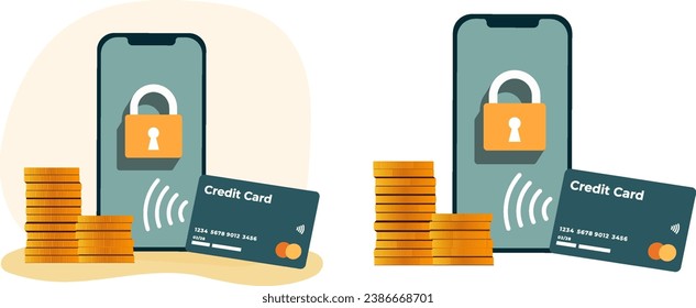 Contactless payment is secure with smartphone and credit card