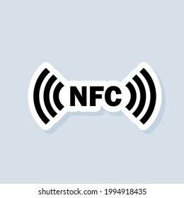 Etiqueta de pago sin contacto. Icono Nfc. Pago móvil. Icono sin efectivo sin contacto. Vector de fondo aislado. EPS 10.