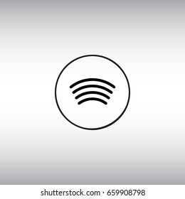 Contactless payment technology isolated vector sign. Pay wave flat vector icon. Tap to pay vector image.