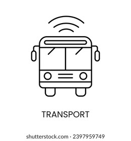 Contactless payment vector line icon transport, fare payment