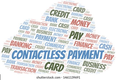 Contactless Payment word cloud. Vector made with text only.