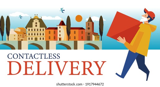 Contactless secure delivery of orders to your home during the pandemic and quarantine.