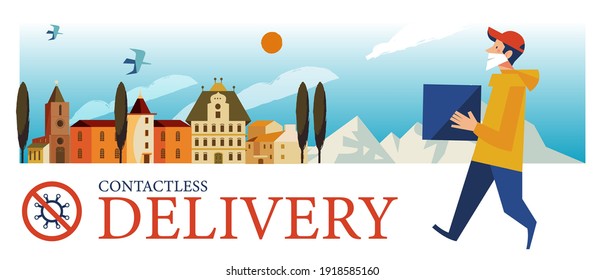 Contactless secure delivery of orders to your home during the pandemic and quarantine.