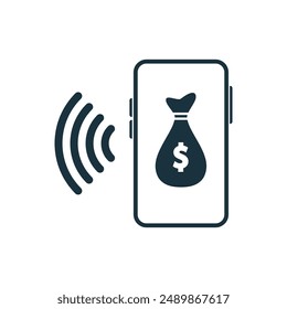 Contactless Technology icon. Simple creative element. Filled monochrome Contactless Technology icon for templates, infographics and banners