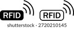 Contactless Technology Icons. RFID wireless symbol. Proximity sensor graphic design. Access control and security regulation signs
