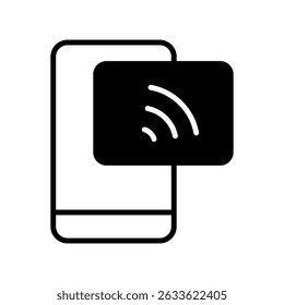 Contactless Transactions Vector for Tap to Pay Technology. NFC payment icon, modern banking design, digital transaction concept