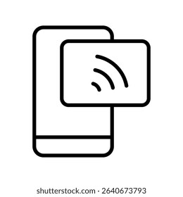 Contactless Transactions Vector for Tap to Pay Technology. NFC payment icon, modern banking design, digital transaction concept
