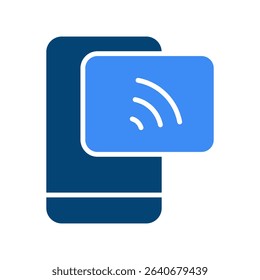 Contactless Transactions Vector for Tap to Pay Technology. NFC payment icon, modern banking design, digital transaction concept