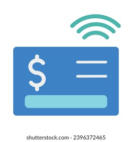 Contactless Vector Flat Icon For Personal And Commercial Use.

