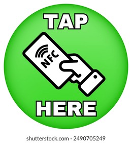 Contactless wireless pay sign logo. NFC technology contact less credit card.