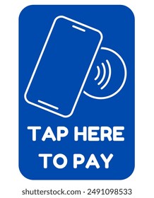 Contactless wireless pay sign logo. NFC technology contact less credit card and pay with mobile phone.