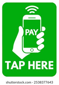 Contactless wireless pay sign logo. NFC technology contact less credit card,pay with smartphone