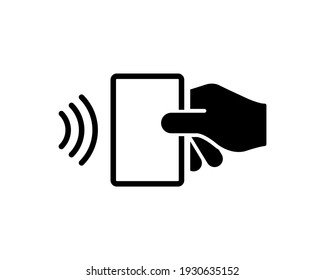 Contactless wireless payment sign icon. NFC technology contactless credit card. Pay for goods. Vector EPS 10