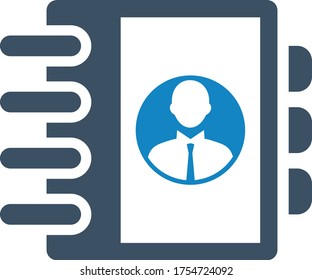 contacts address book icon (vector illustration)