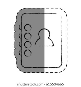 contacts agend isolated icon