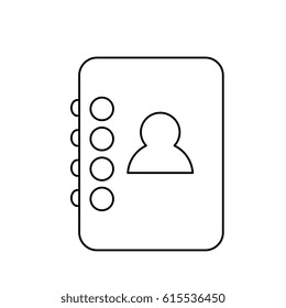 contacts agend isolated icon