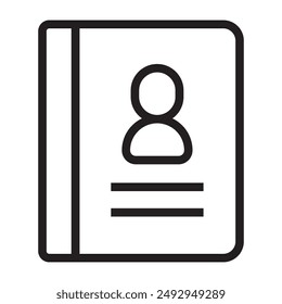 Contacts app line icon. vector illustration.