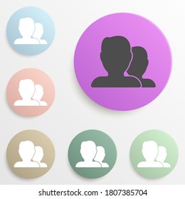 conjunto de colores de marca de contactos. Glifo simple, vector plano de iconos web para ui y ux, sitio web o aplicación móvil