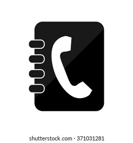 contacts book  - black vector icon