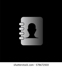 contacts book -  black vector icon