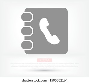 contacts book icon. contact book. Vector EPS 10 icon. The job is done for your use. work with the background