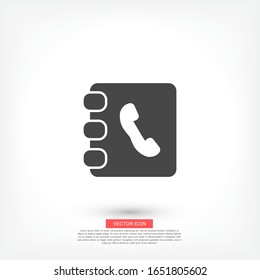 contacts book icon. contact book. Vector EPS 10 icon. The job is done for your use. work with the background