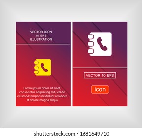 icono del libro de contactos. libro de contactos. Icono del Vector EPS 10. El trabajo se hace para tu uso. trabajar con los antecedentes